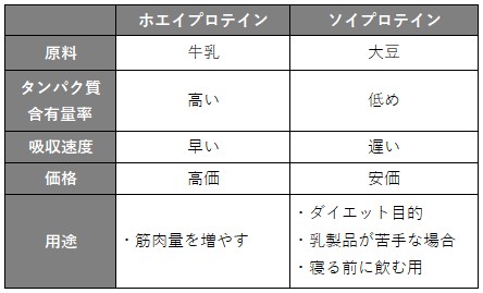 プロテインの特徴表