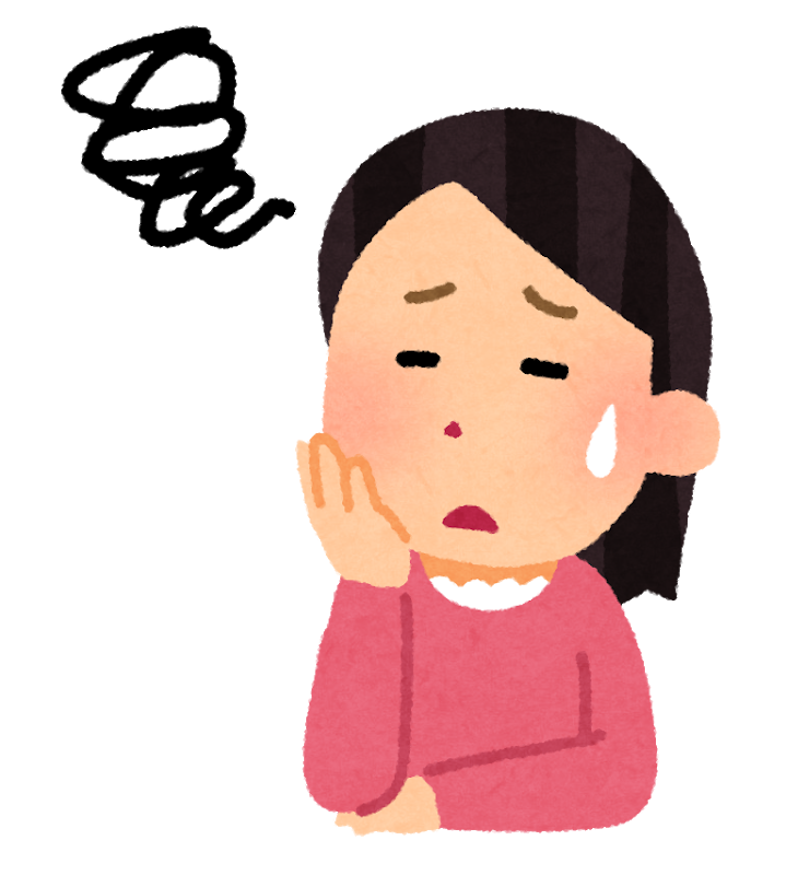 困る女性イラスト