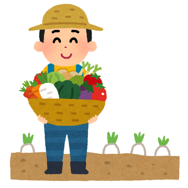 農家男性笑顔イラスト